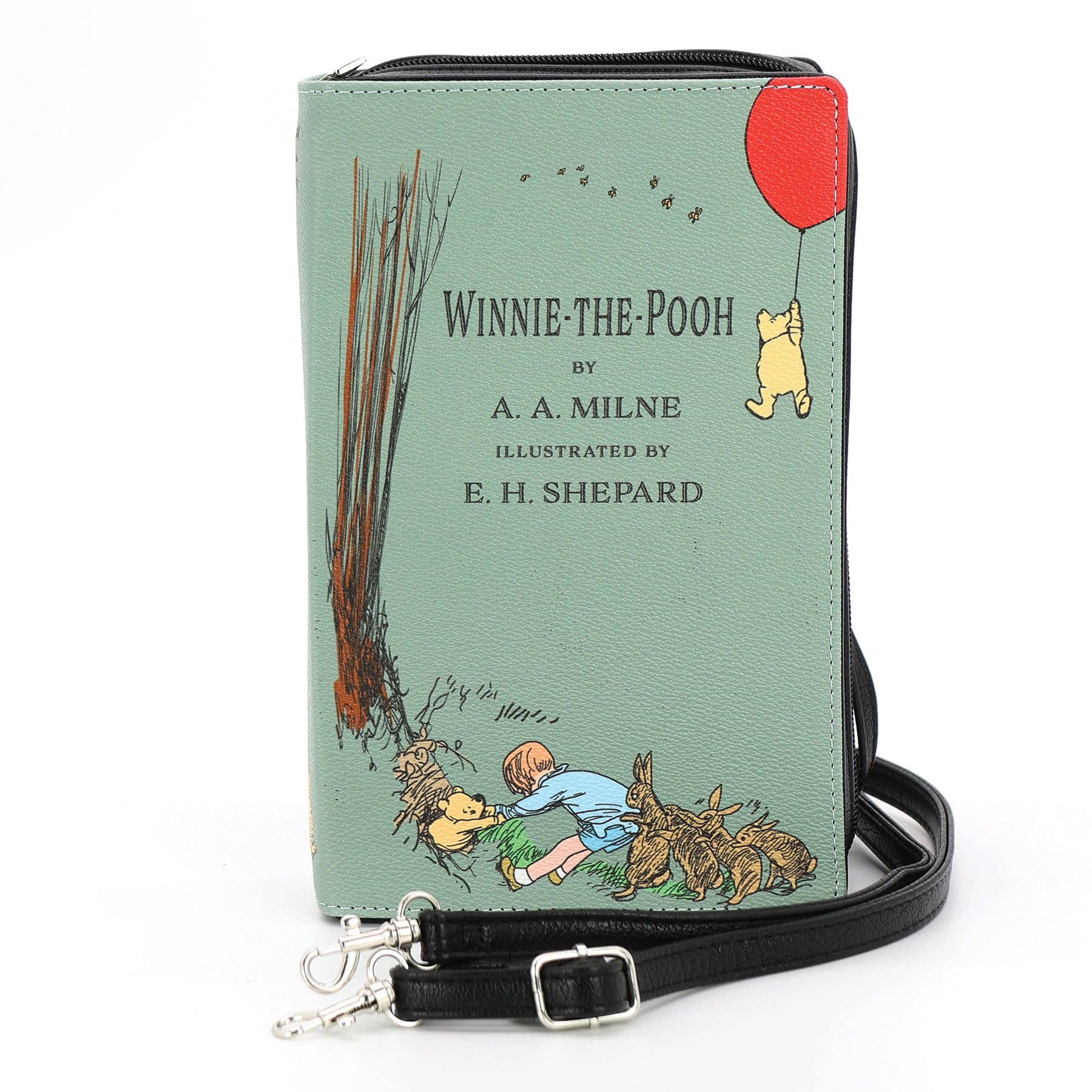 Winnie the Pooh Book Clutch Bag in Vinyl: GREEN