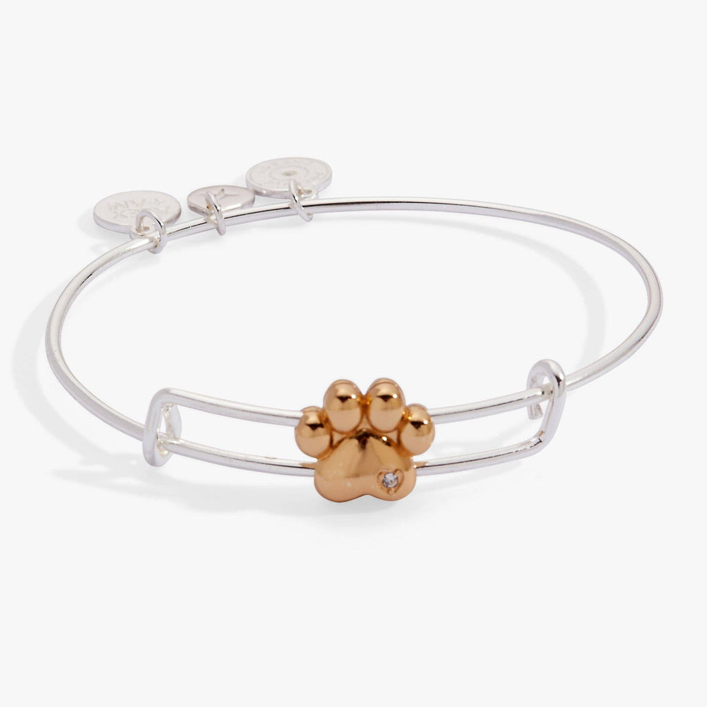 Paw Slider Bangle: Two Tone