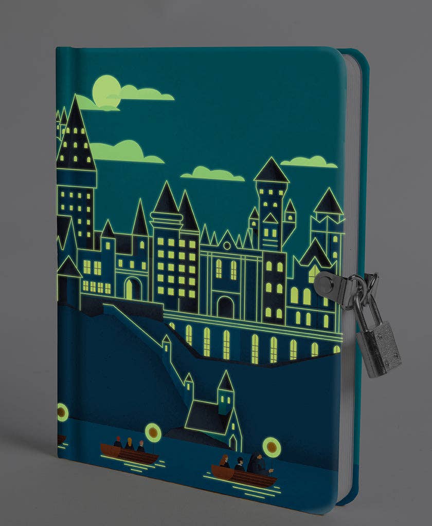 Harry Potter: Hogwarts Castle at Night Lock & Key Diary