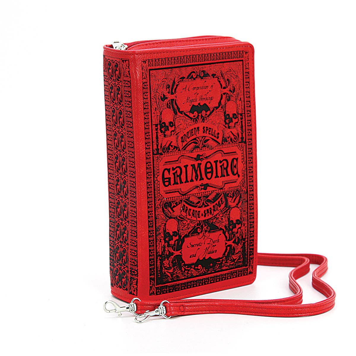Grimoire Book Clutch Bag in Vinyl: BEIGE
