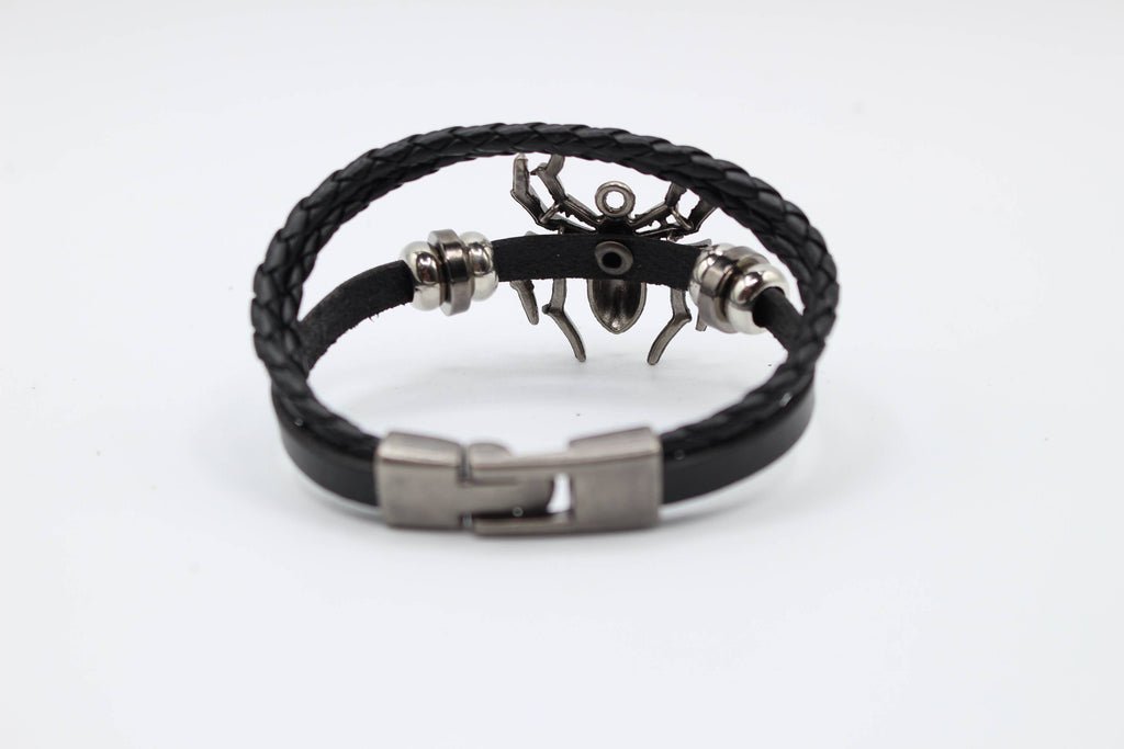 Leather spider bracelet Halloween
