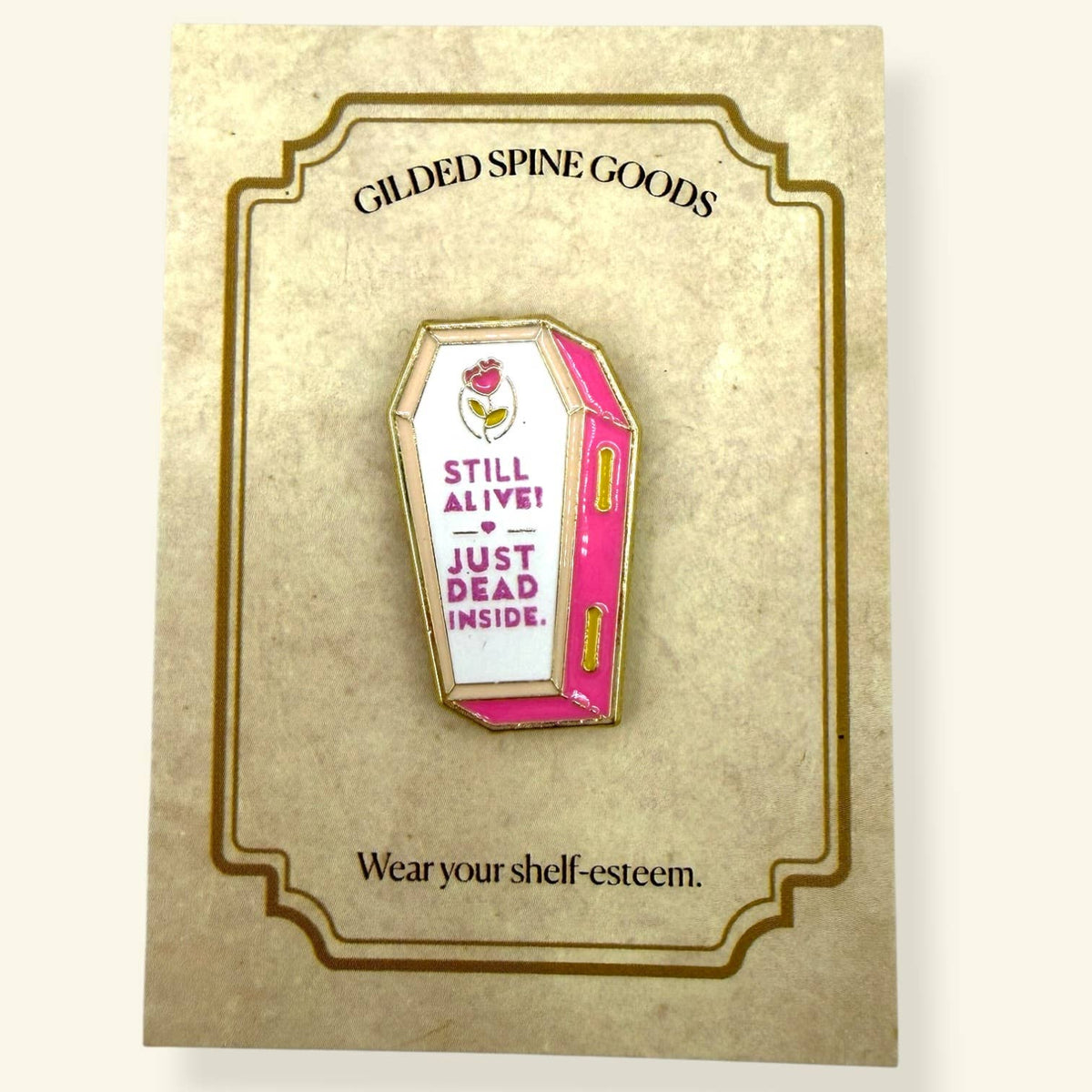 Dead Inside - Bookish Merch Gift Enamel Pin