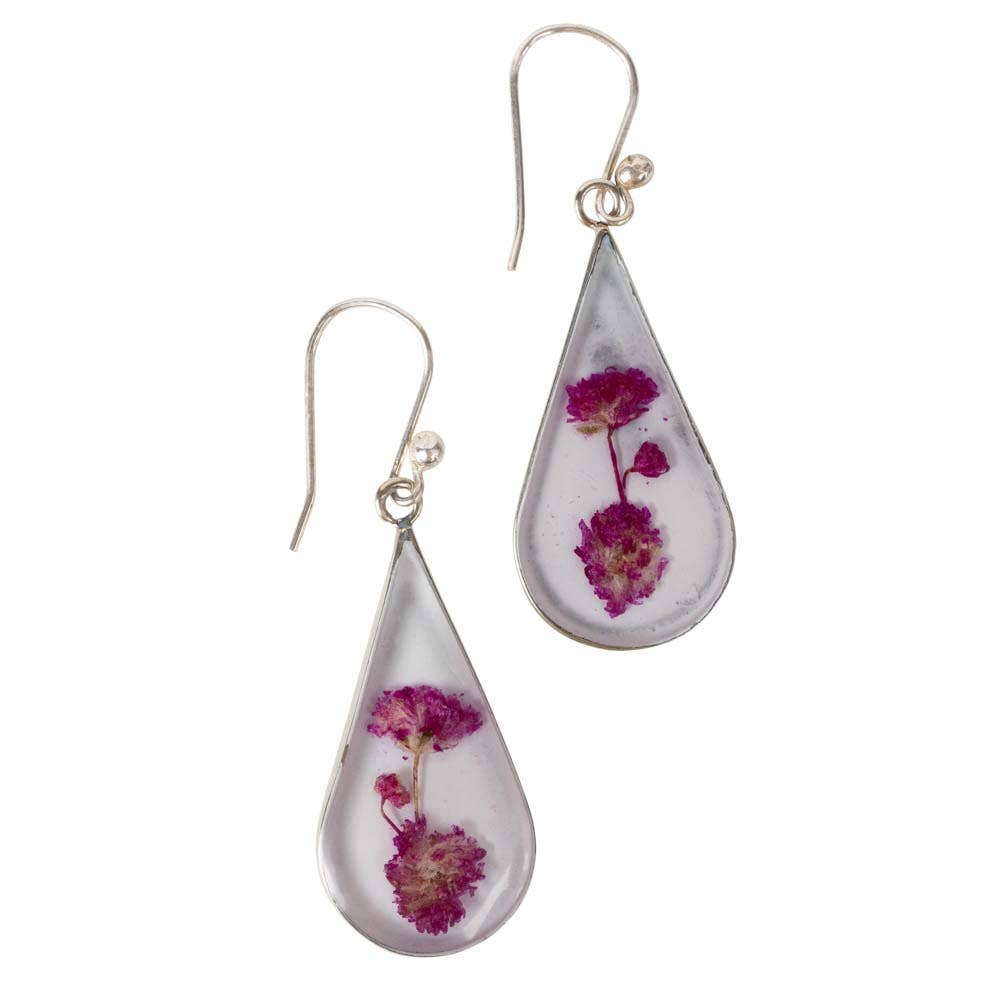 Purple Rain Flower Earrings