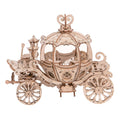 3D Laser Cut Wooden Puzzle: Pumpkin Carriage