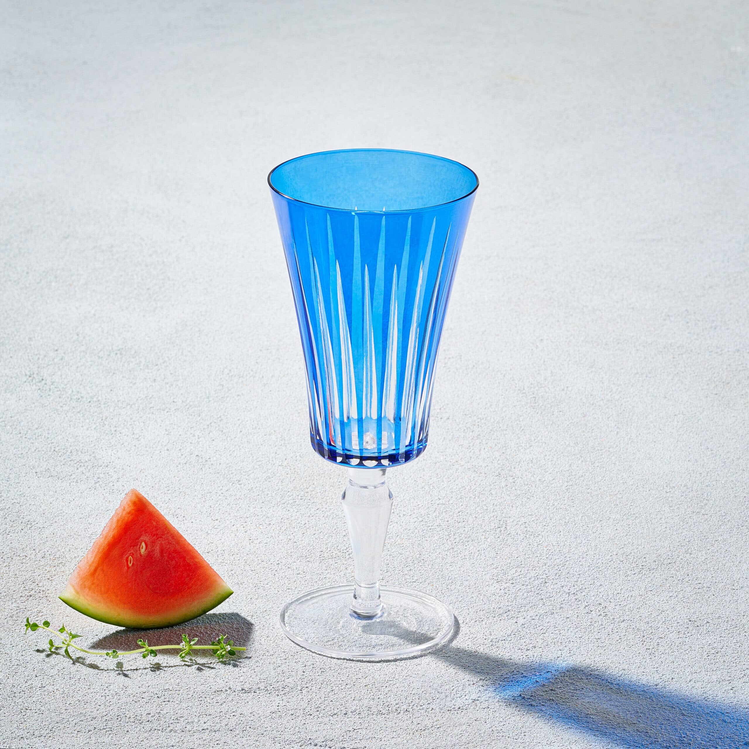 Vikko Décor - Timeless, 13oz Water Goblet Glass, Blue
