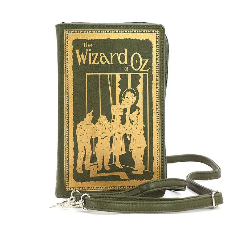 Wizard of Oz Book Clutch Bag in Vinyl Material: Black