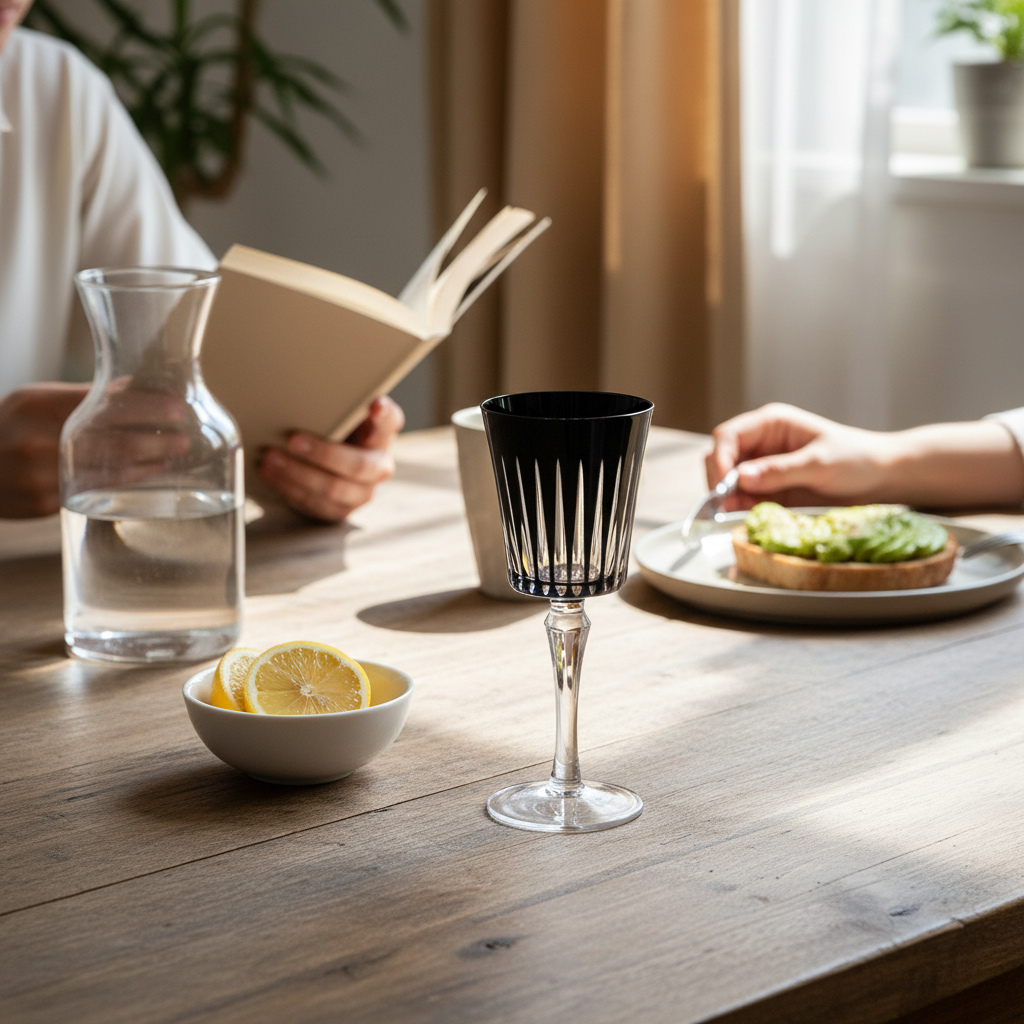 Vikko Décor - Timeless, 10oz Water Glass, Black