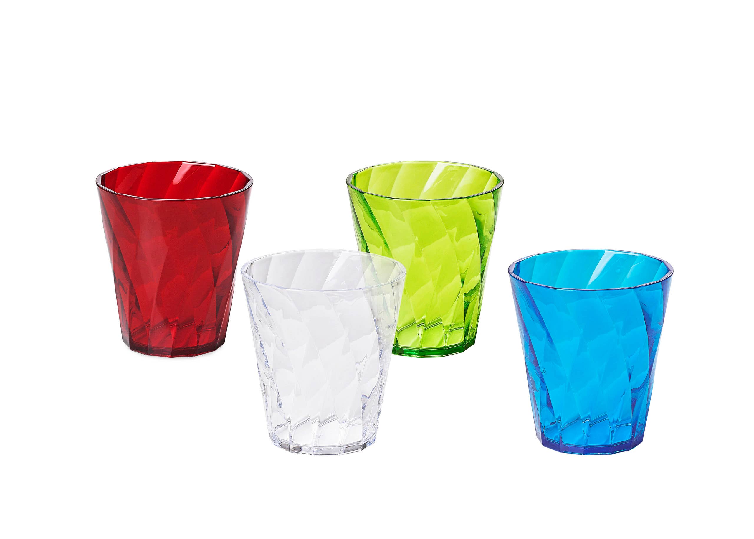Omada Diamond Acrylic Tumbler Set of 4 Multicolor 11.5 Oz
