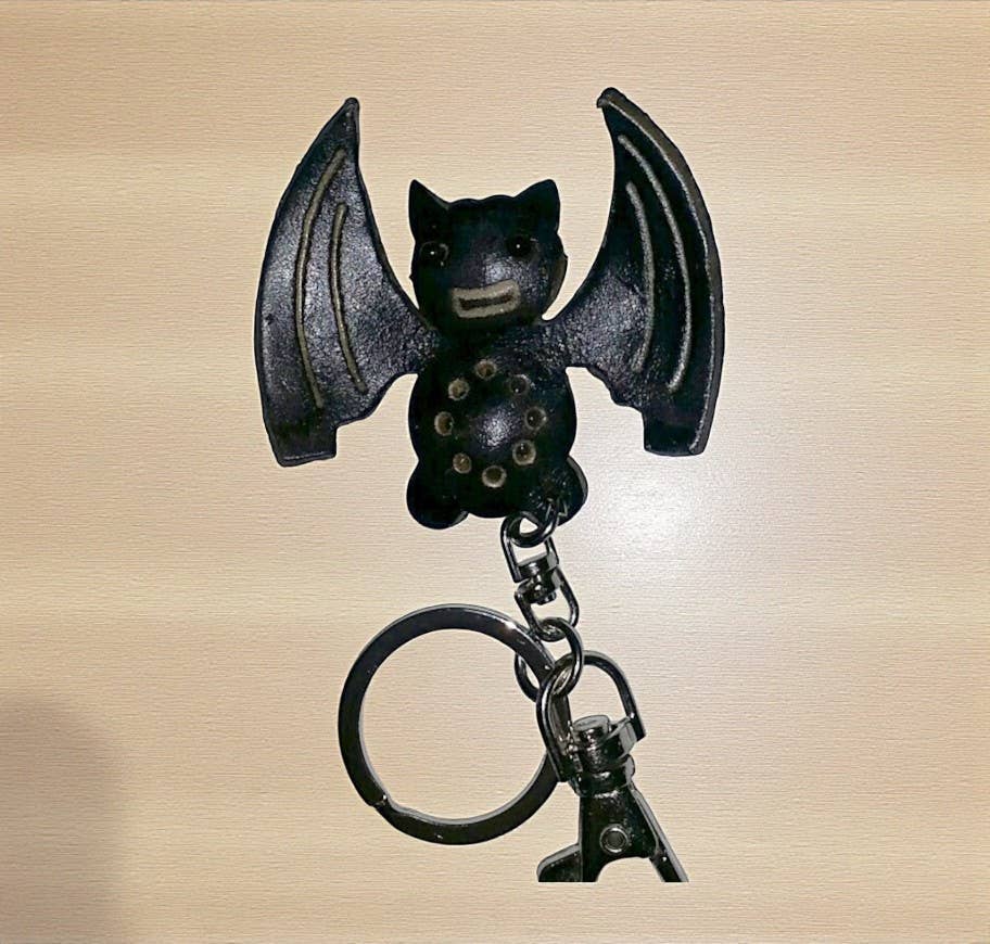 Handmade leather Bat KeyChain