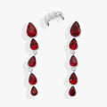 Vampire & Fangs Cuff Earring Set: Silver