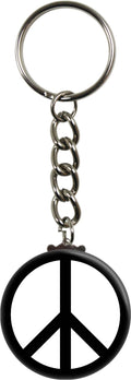 Keychain - Peace Sign - Three Color Options: Black / White
