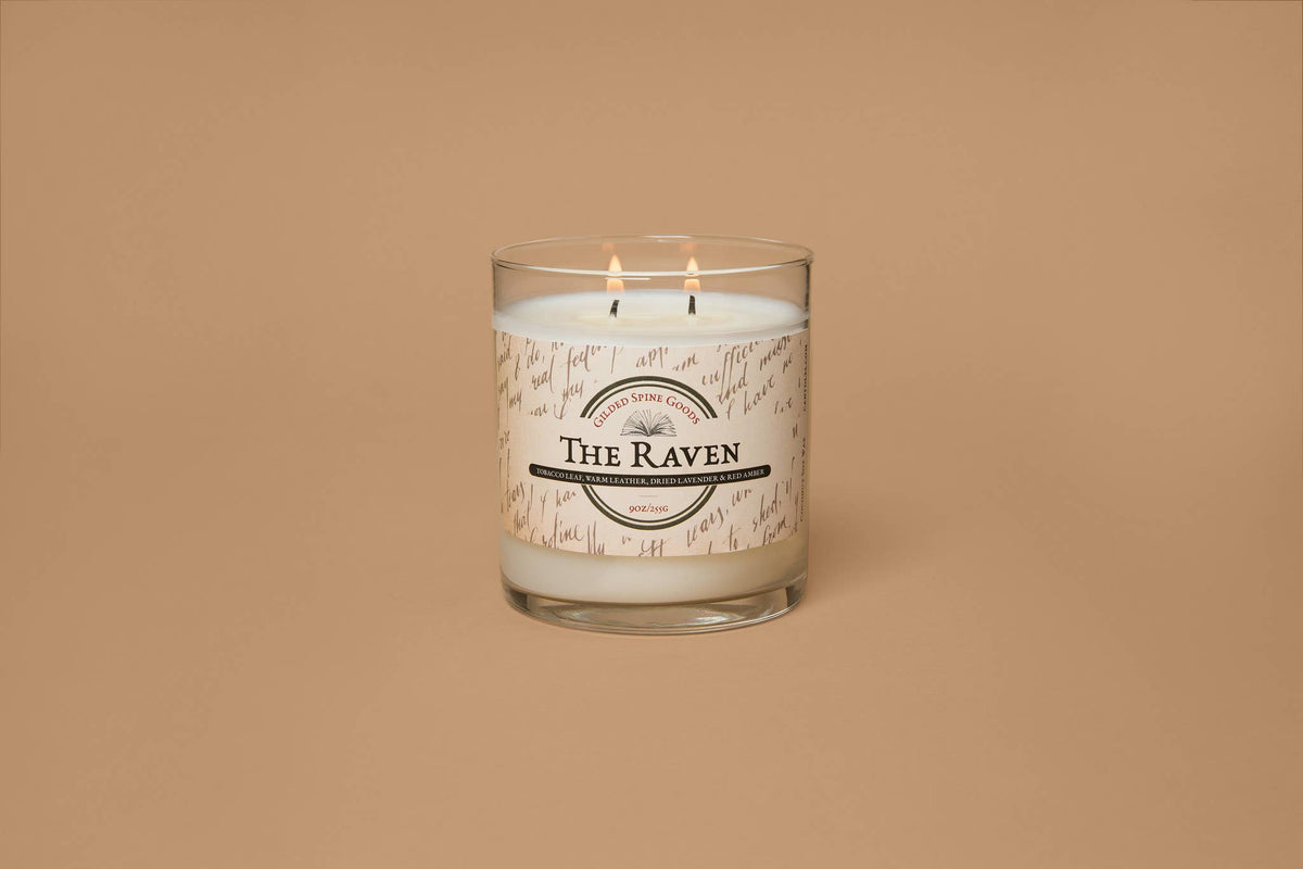 The Raven Literary Candle | Gothic Poe Bookish Gift
