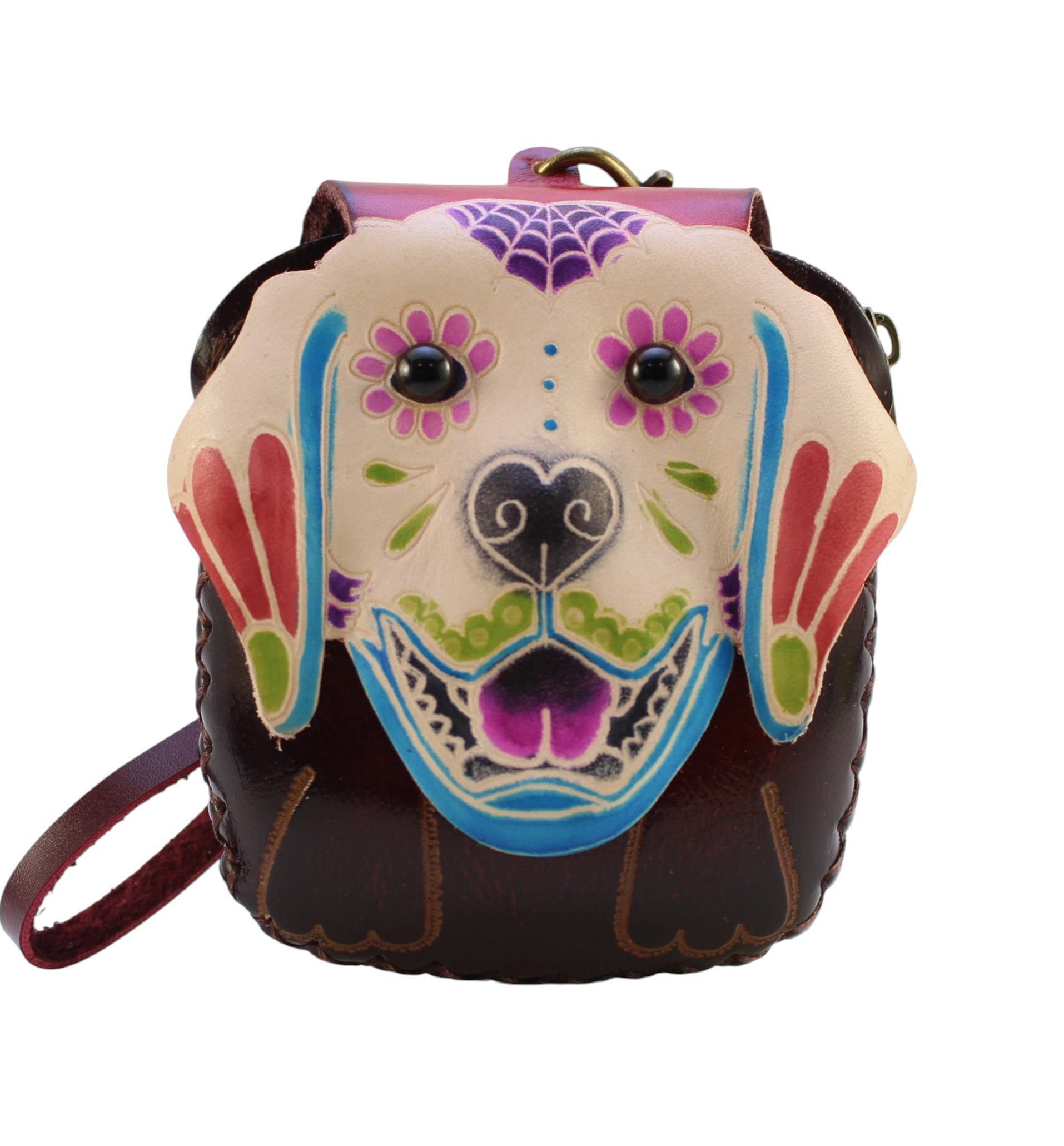 Sugar Dog Wristlet leather coin purse wallet