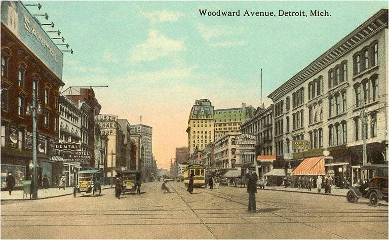 Sticker MI-40 Woodward Avenue, Detroit
