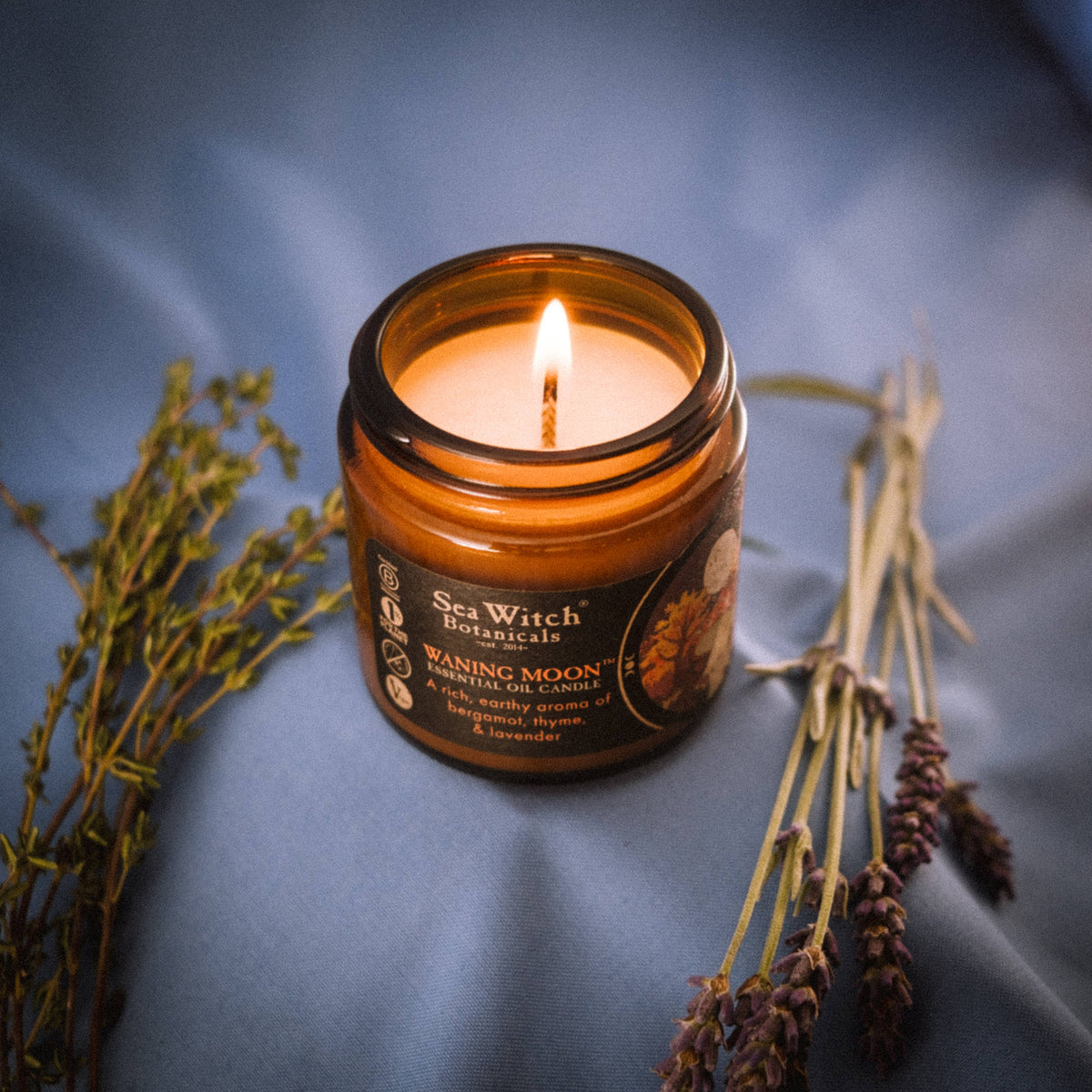 Soy Wax Candle with Cotton Wick - Waning Moon (3 oz)