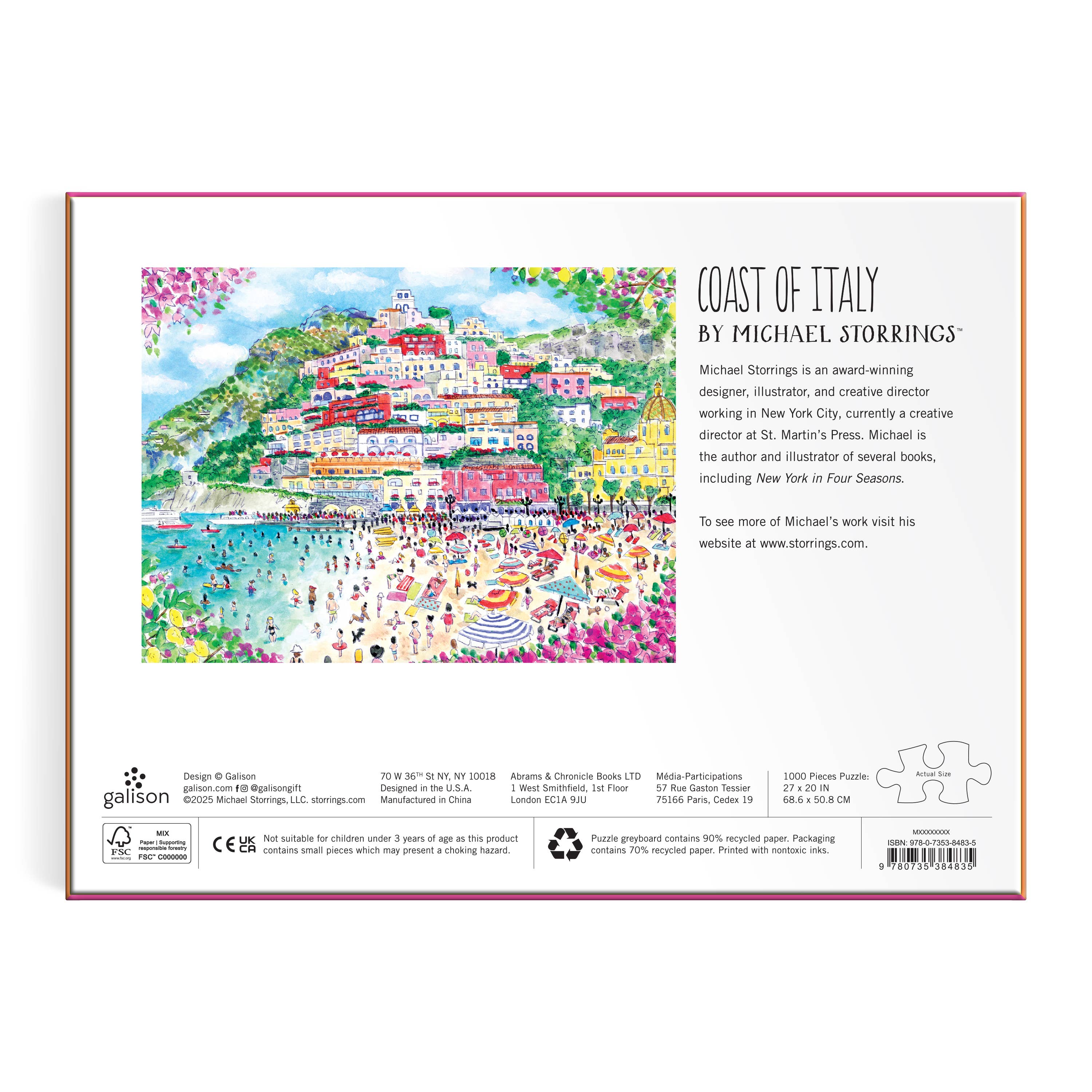 Michael Storrings Coast of Italy 1000 Piece Puzzle