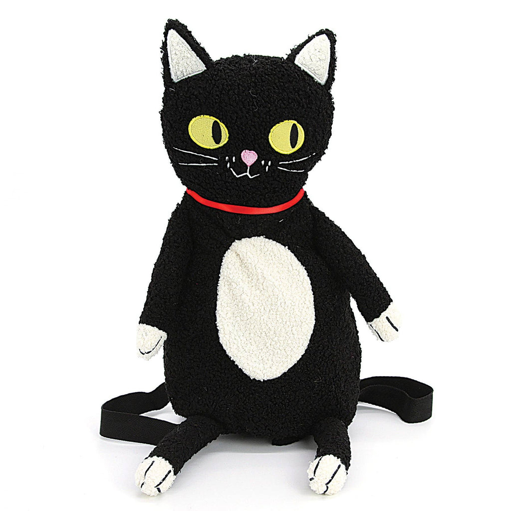 FURRY BLACK CAT BACKPACK