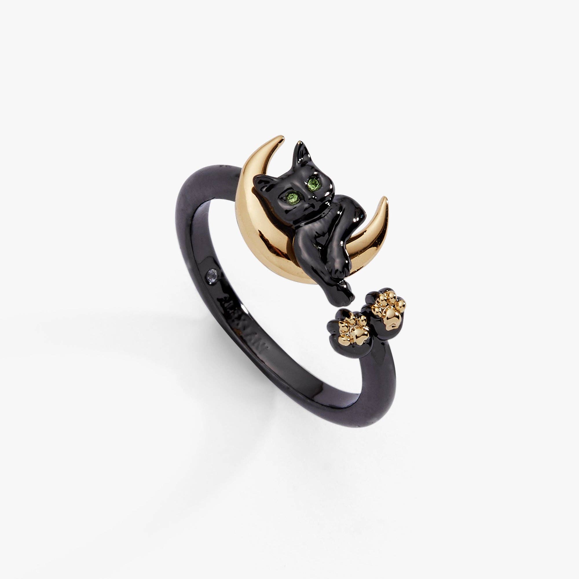 Celestial Cat Open Ring: Two Tone
