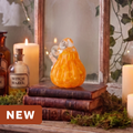 Light Orange & Yellow Glass Gourd - 4"