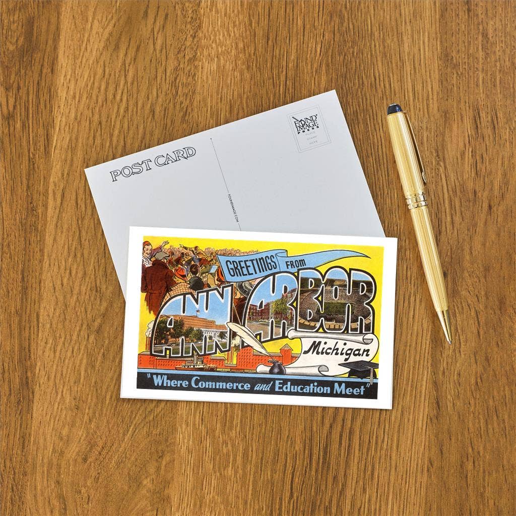 Postcard MI-86 Greetings from Ann Arbor