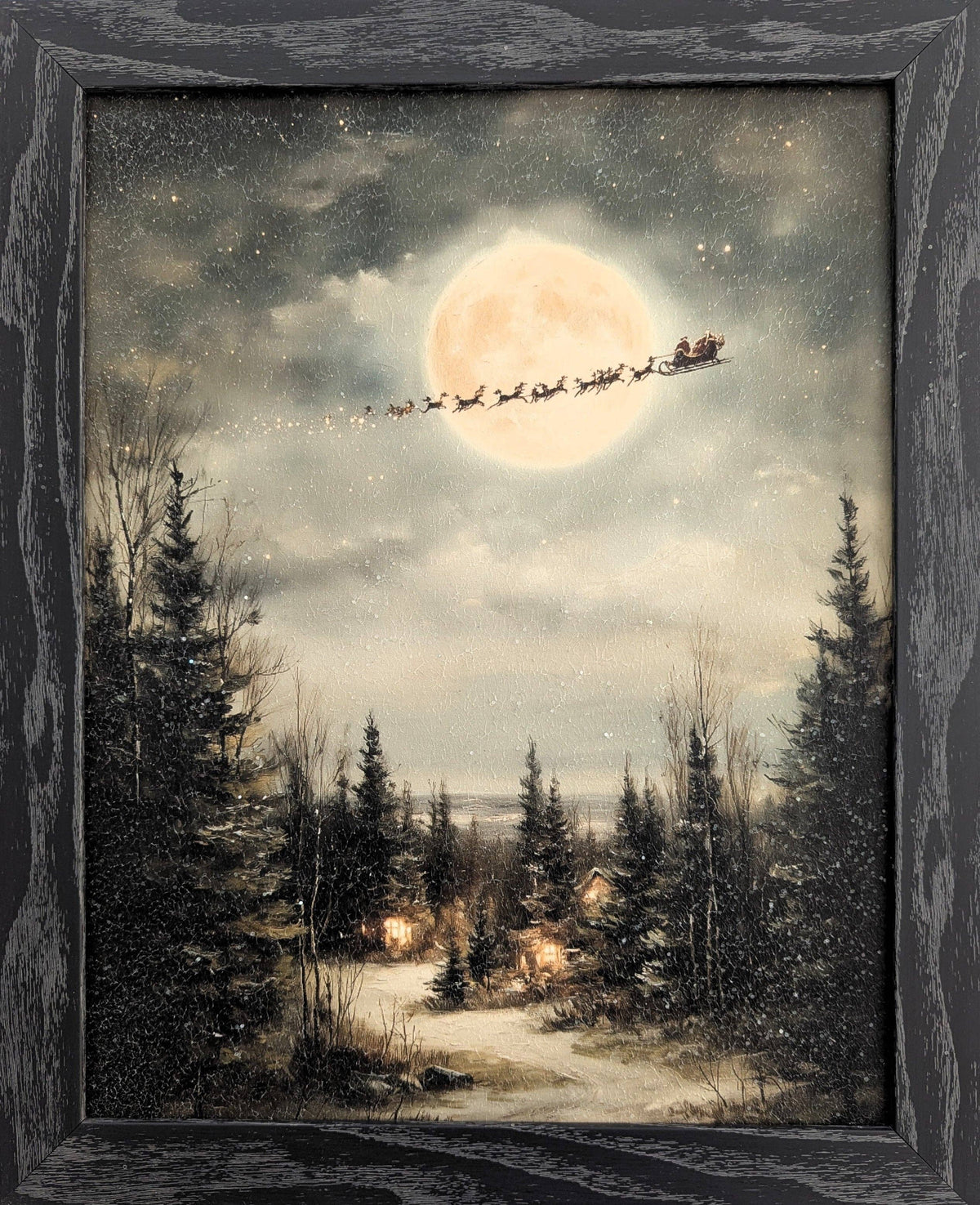 Moonlight Flight – Vintage Christmas Wall Art: P11 / 13" x 16"