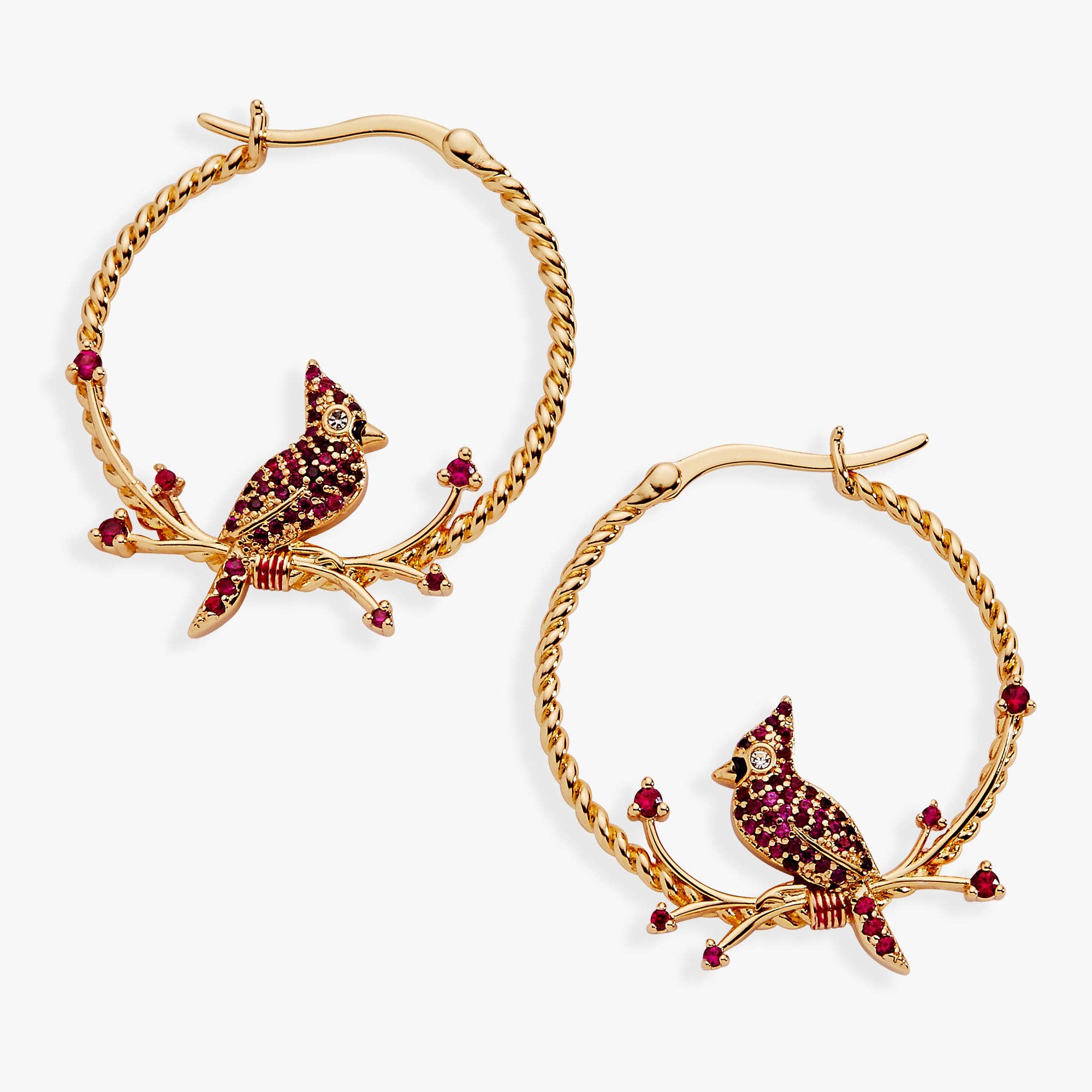 Cardinal Reversible Hoop Earrings: Silver