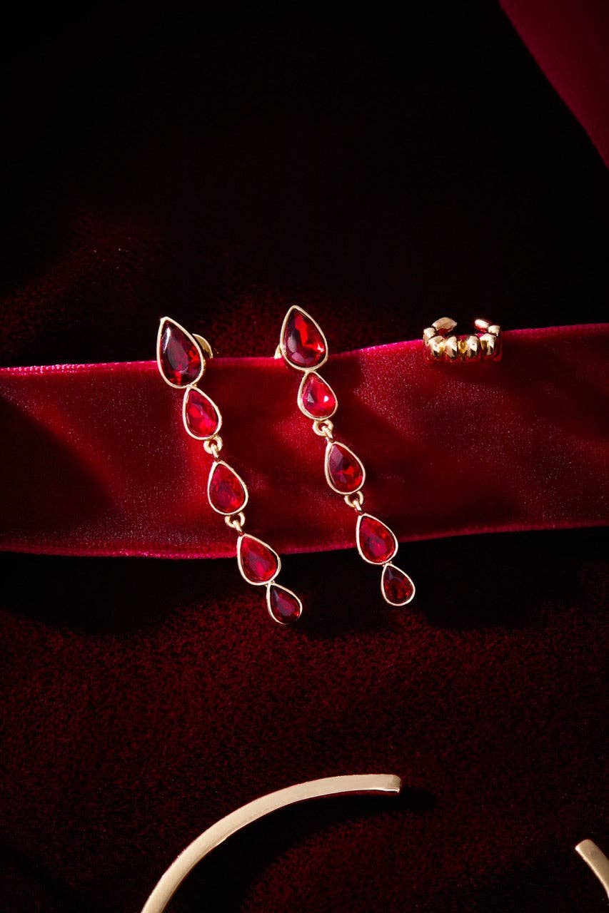 Vampire & Fangs Cuff Earring Set: Silver