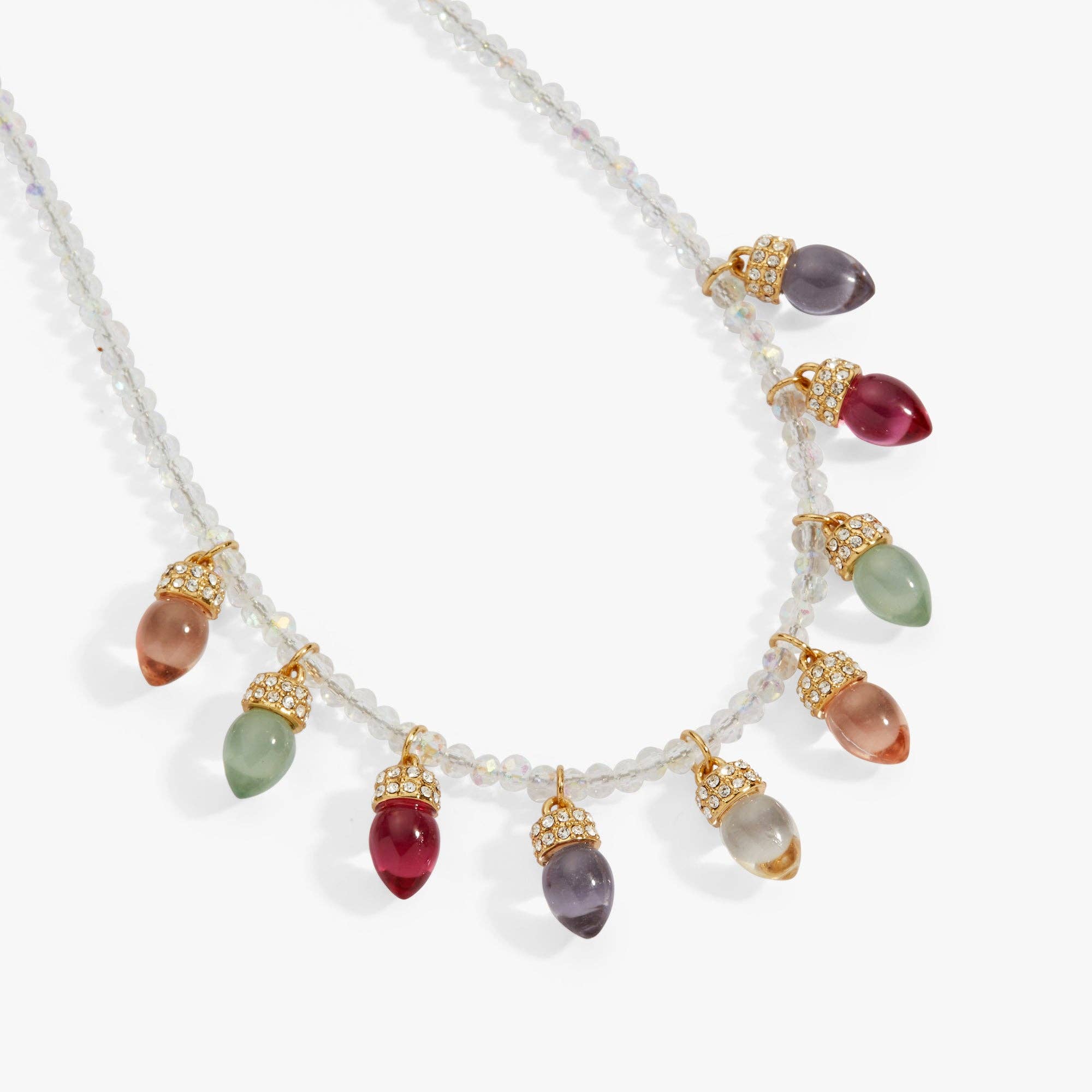 Christmas Muted Light Bulb Necklace: Silver