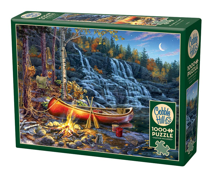 Waterfall Camp 1000-Piece Cobble Hill Puzzle
