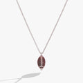 Football Spinner Pendant: Silver