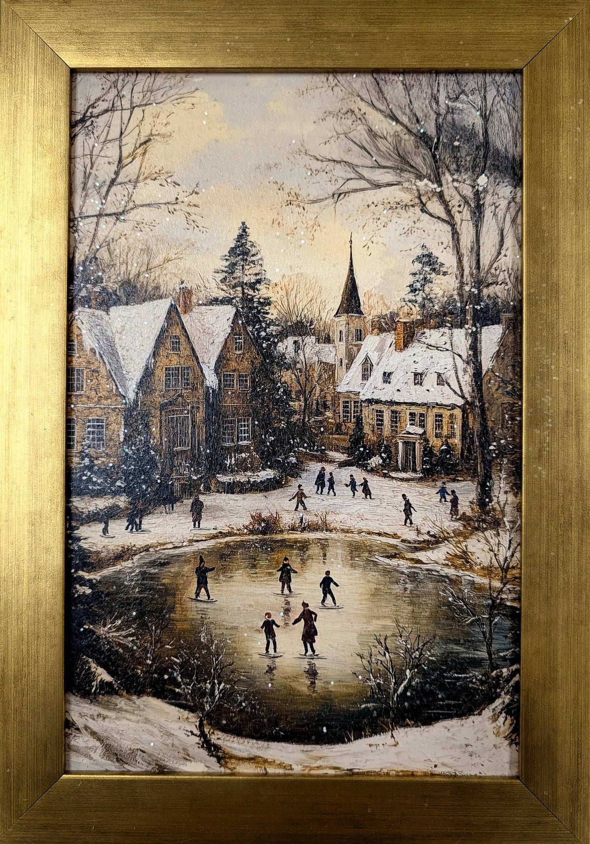 On Golden Pond – Vintage Holiday Wall Art: SPECIAL / 14" x 20"