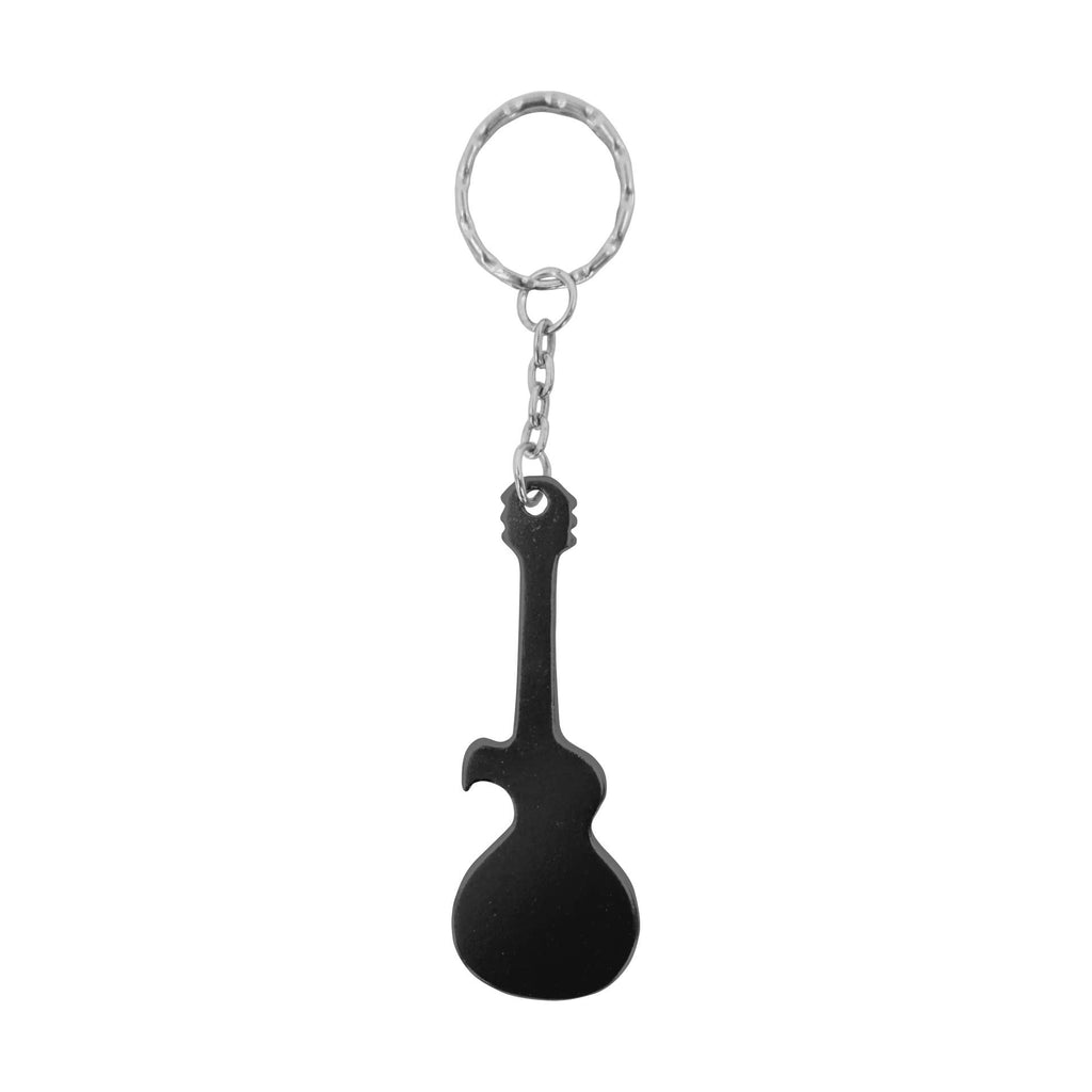 Keychain - Guitar Bottle Opener - 6 Colors - Music Gift Rock: Black