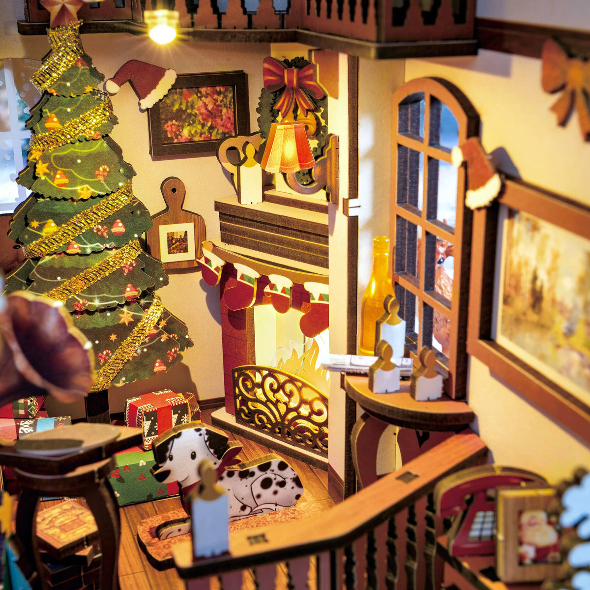 DIY Book Nook Kit: Christmas Indoor Scene
