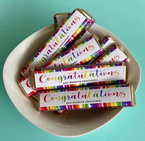 -Chocolate Bar “Congratulations 🎊” CARAMEL w/Gold Wrapper