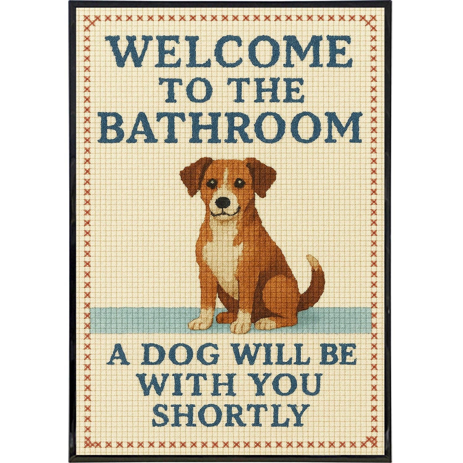 A Dog Will Be With You Shortly Poster Print: Framed Print