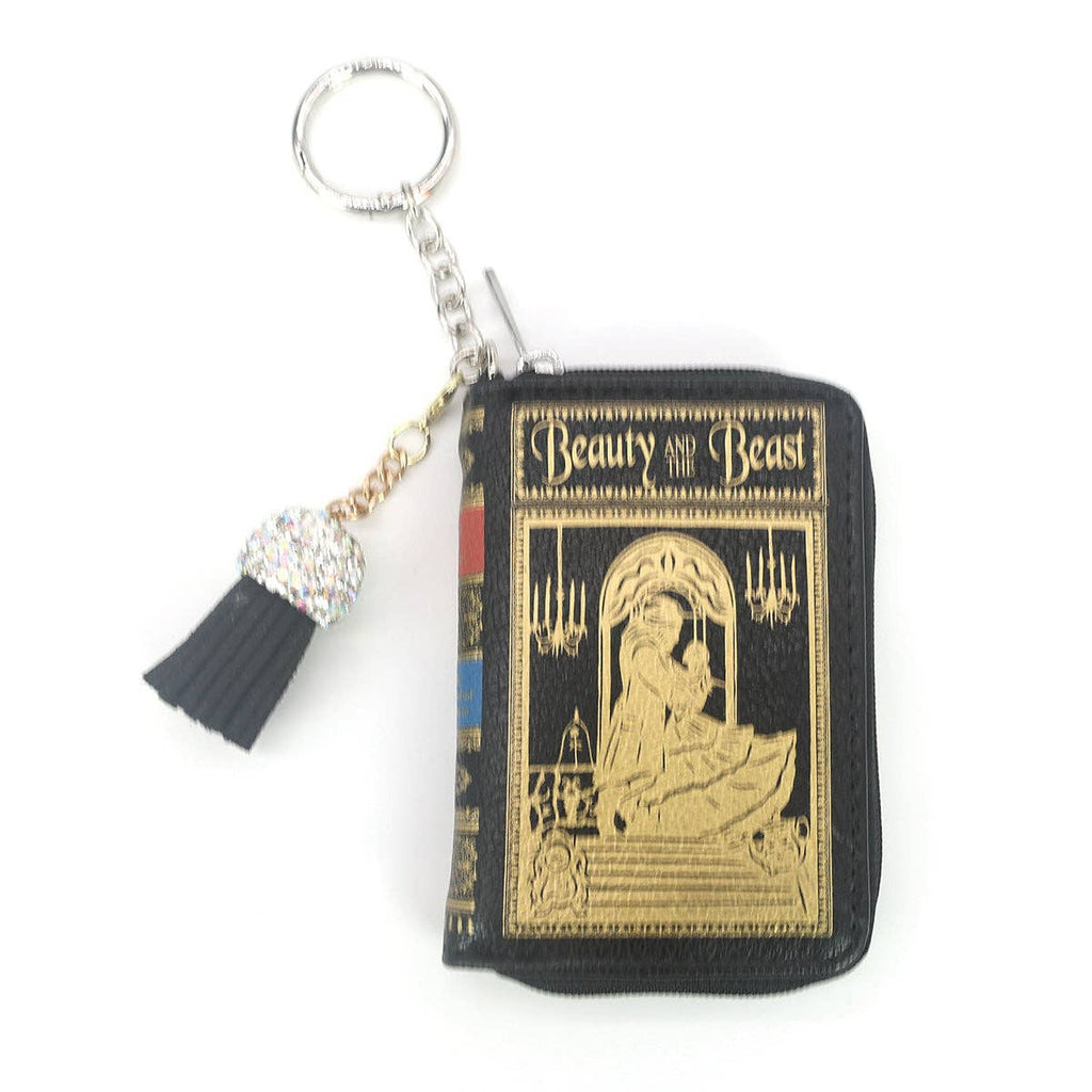BEAUTY AND THE BEAST BOOK BAG CHARM COIN PURSE IN VINYL