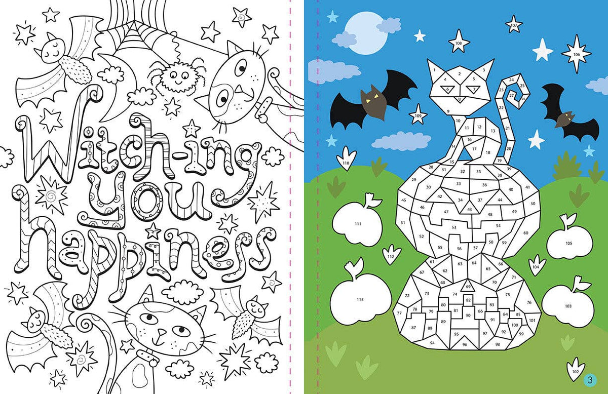 Mindful Sticker By Number: Halloween