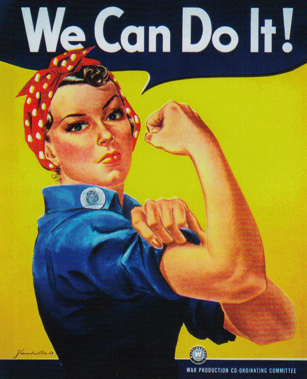 Sticker - Rosie The Riveter - "We Can Do It" -2 Size Options: 4.25" x 3.5"