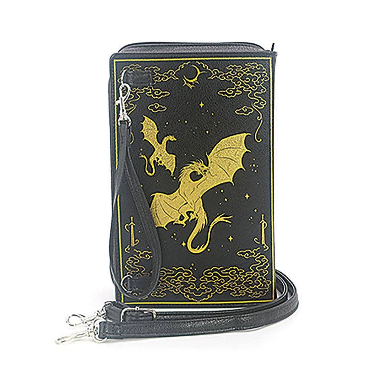ROMANTASY DRAGON BOOK CLUTCH BAG