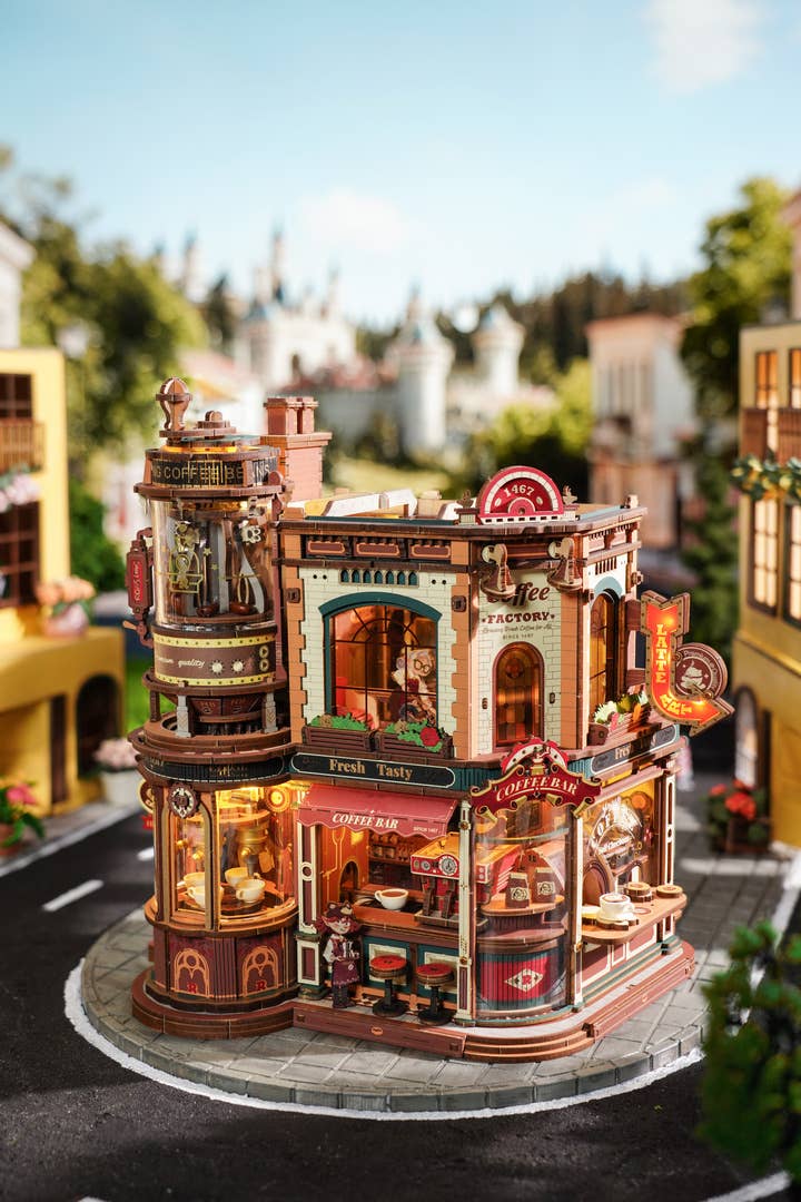DIY Wooden Puzzle: Dream Coffee Factory
