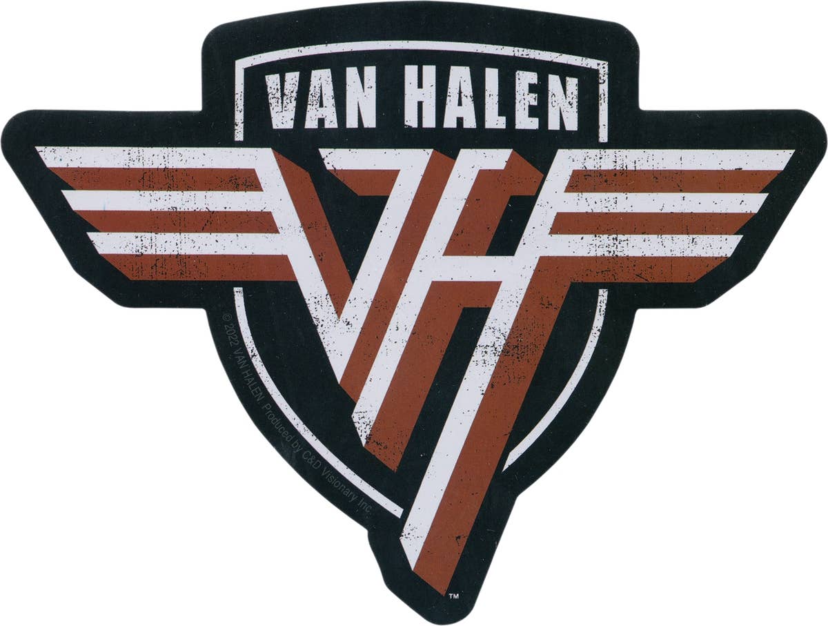 Sticker - Van Halen - Shield Logo -1980s  Rock Music Band