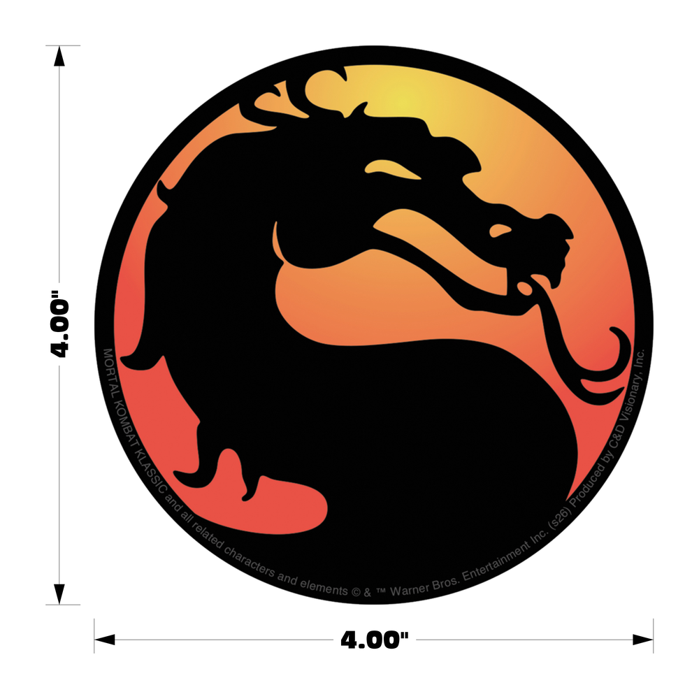 Sticker - Mortal Kombat Dragon 90s Arcade Martial Arts Movie