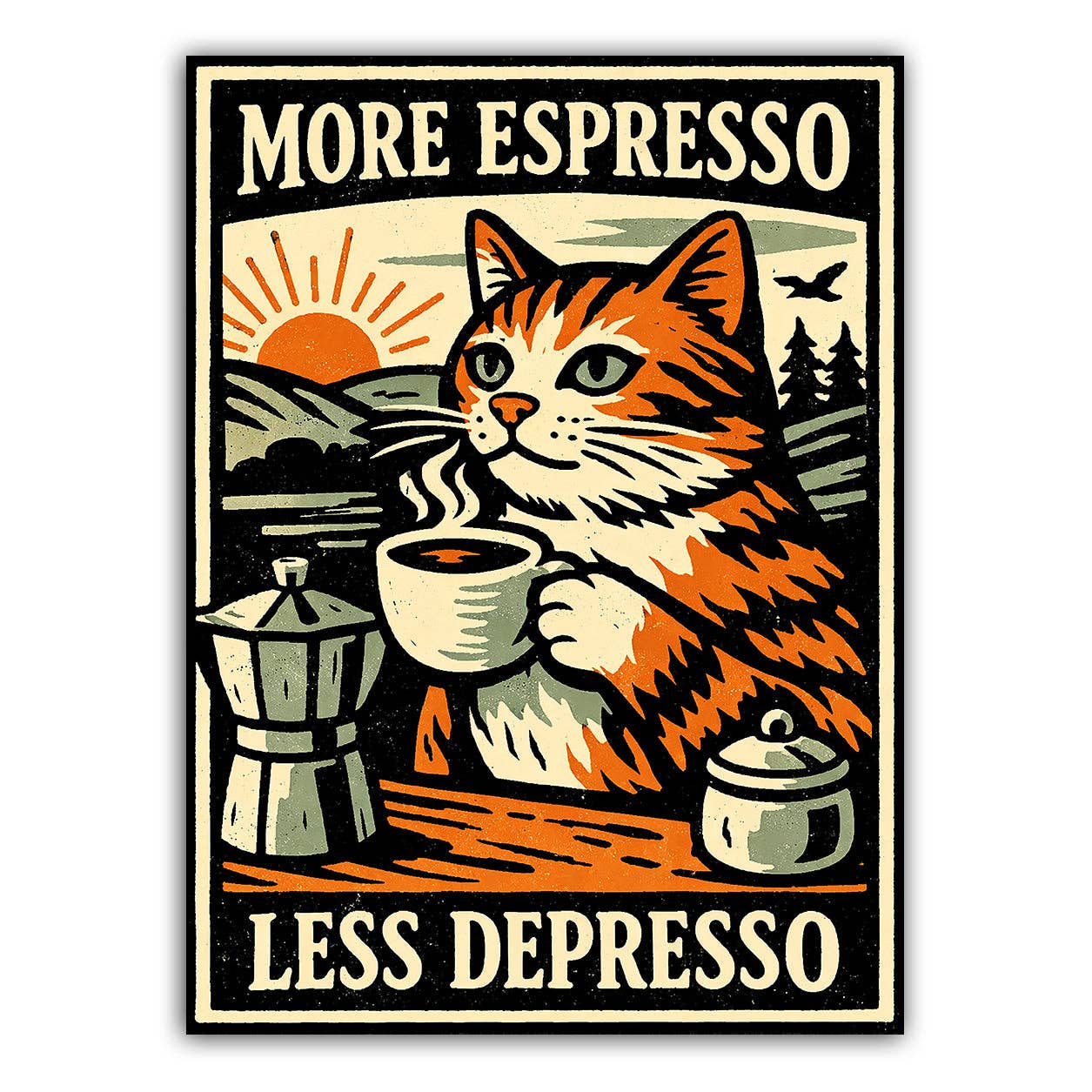 More Espresso, Less Depresso Sticker: Default