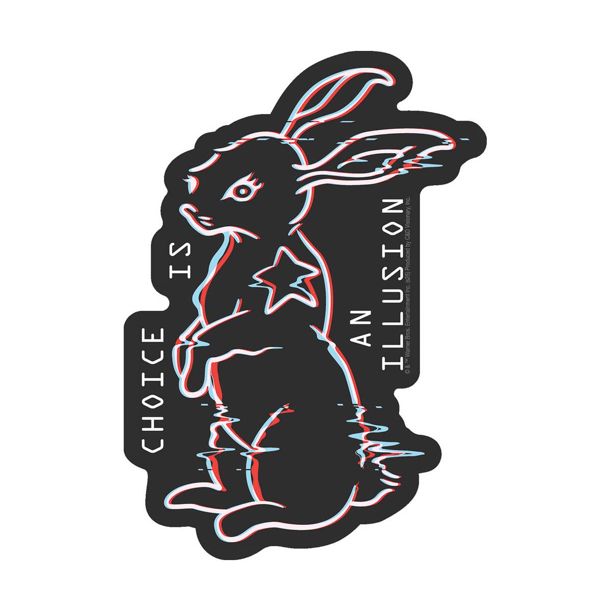 Sticker - The Matrix Choice Is An Illusion Rabbit 90s Movie