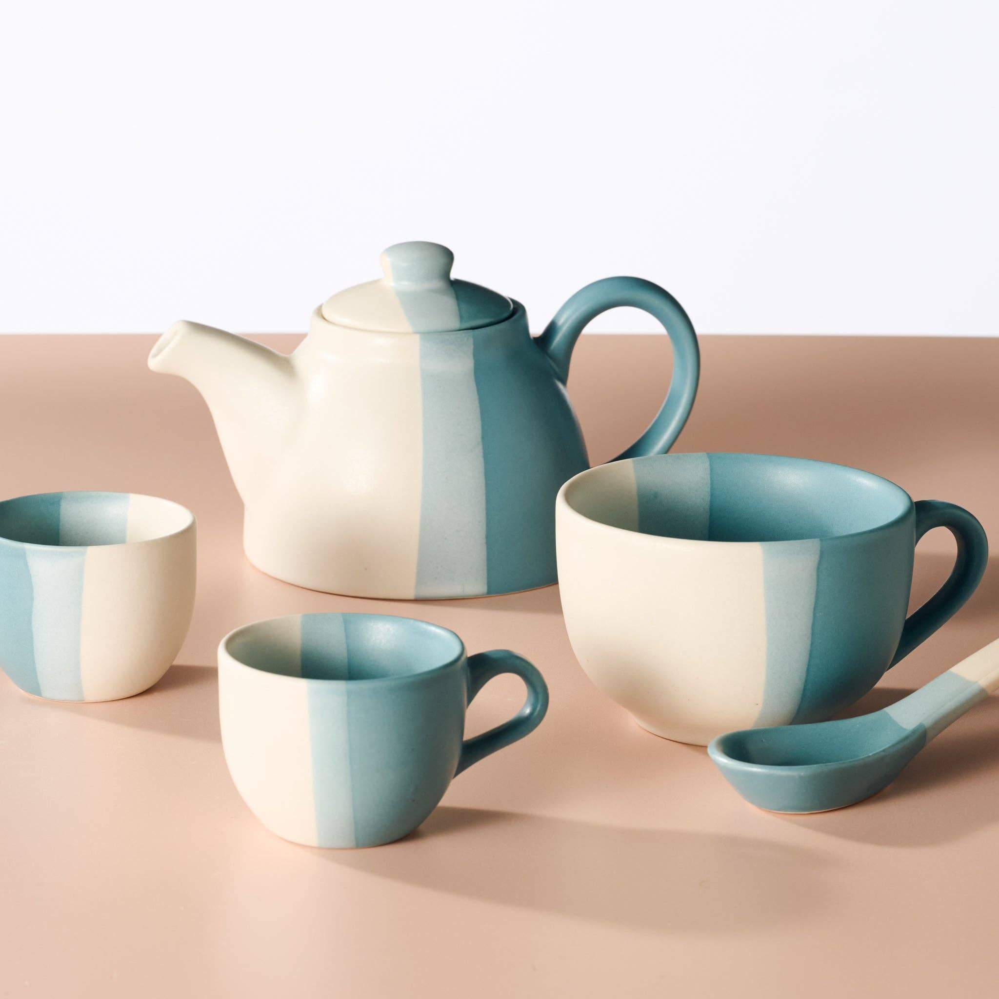 Pheeka Striped Jumbo Mug with Spoon