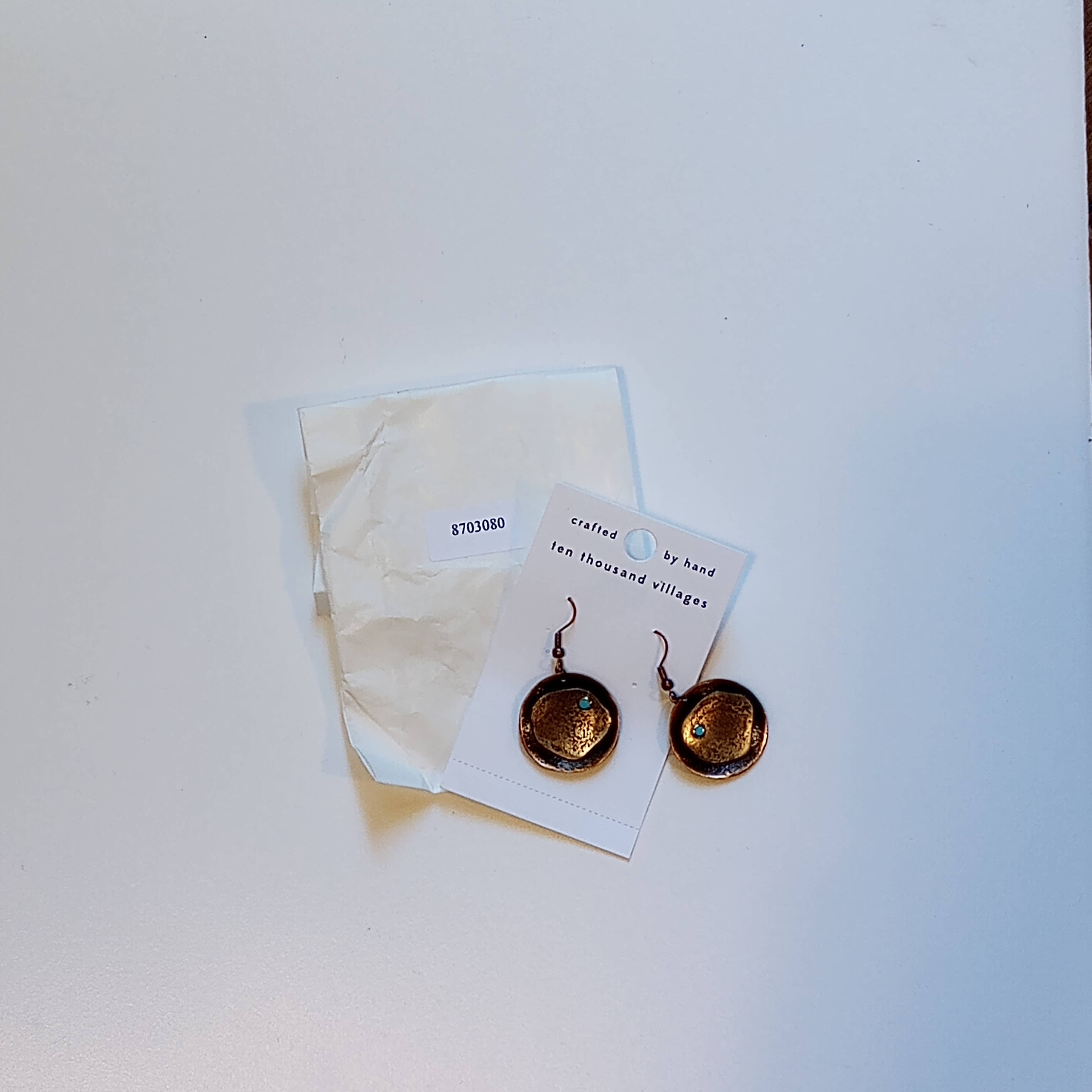 Adrift - Hammered Copper Earrings