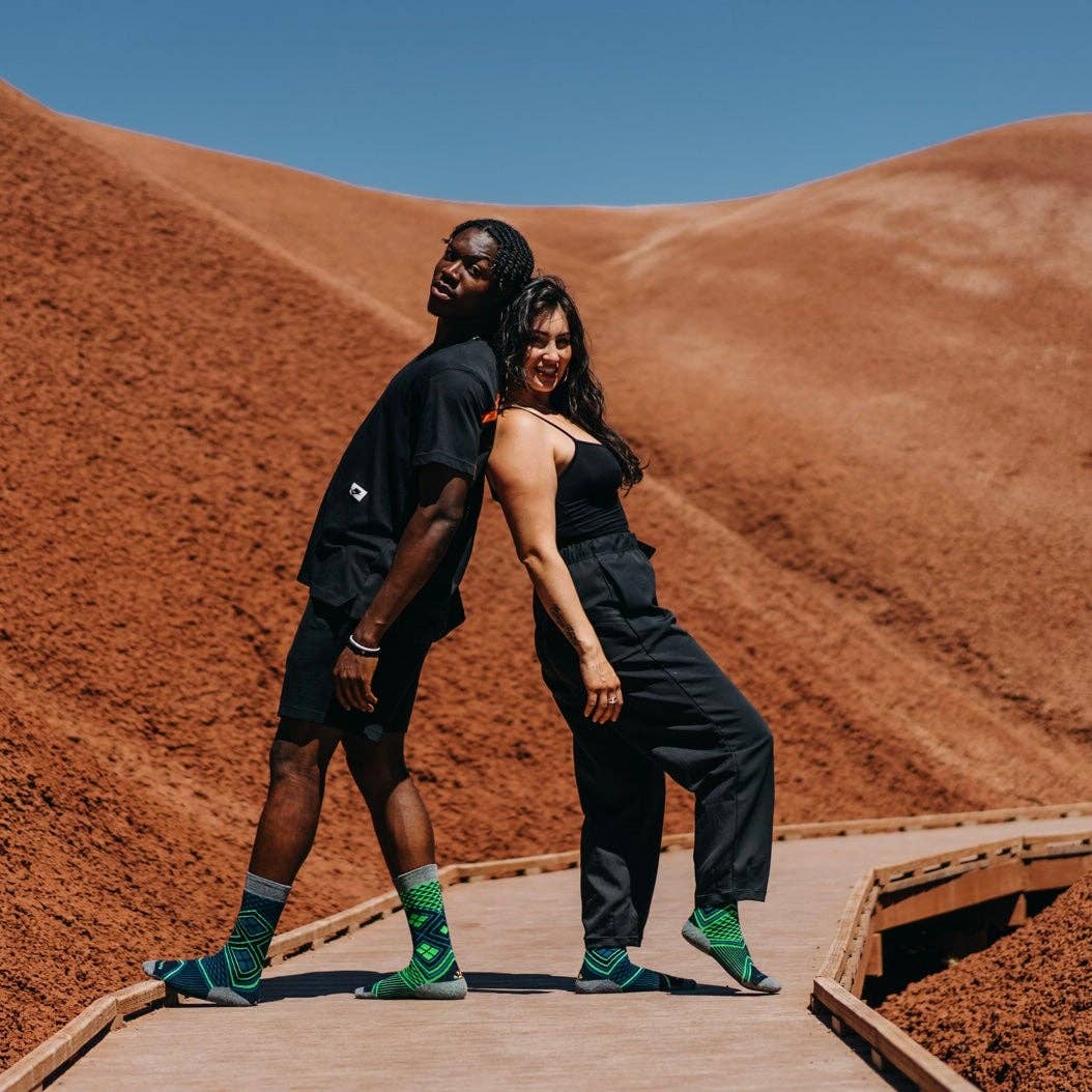 Crew Performance Wool Socks - Lime | Eco-Friendy Athletic : Small/Medium (Women 5-10 / Men 4-8)