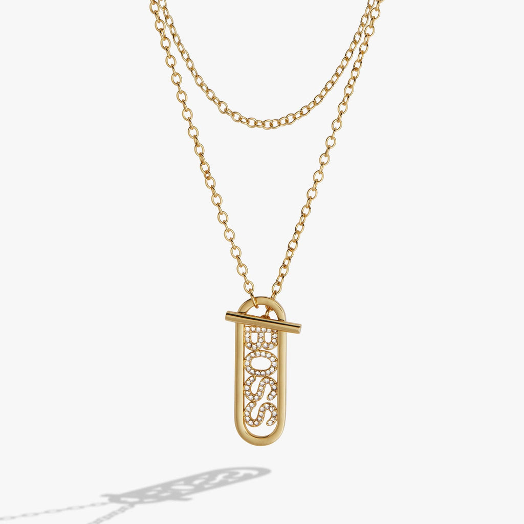 Boss Babe Convertible Toggle Necklace: Gold