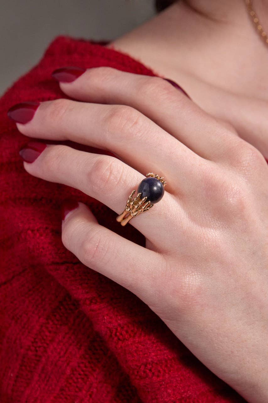 Crystal Ball Ring: Gold