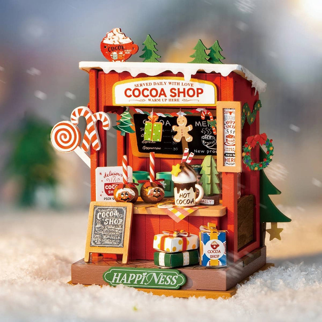 DIY Miniature House Kit: Cocoa Shop